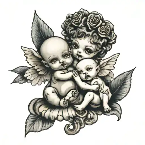 Cherub And Kewpie Doll Together