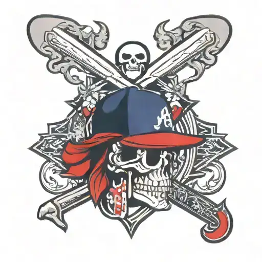 Atlanta Braves A With Skull