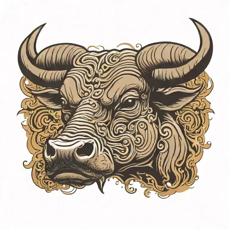 Chicago Bull Head With Smoke Coming Out Of His Nose