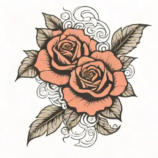 Forearm Band Rose Names Nora And Joseph Negative Space
