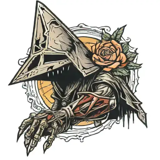 Pyramid Head Inside The Hand From Death Stranding Inside The Moon From Zelda Majora's Mask