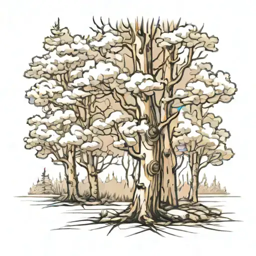 Aspen Tree Grove Sketch