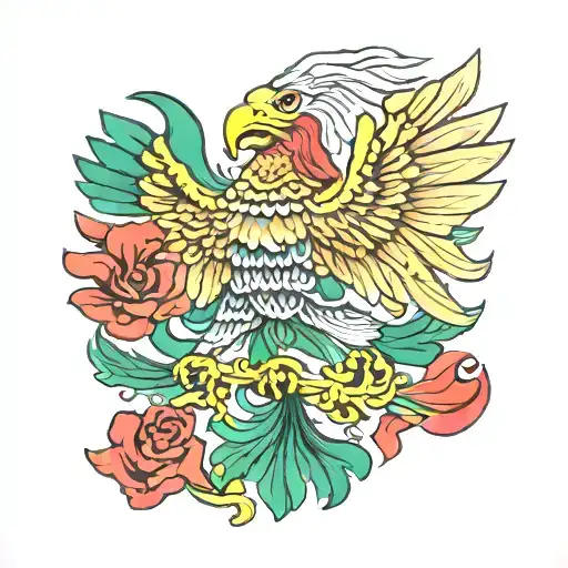 Mexican Flag Eagle