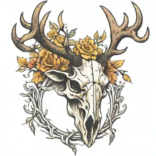 Bull Elk Skull With Antlers