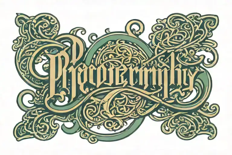 Ambigram Of The Word 'Prosperity'