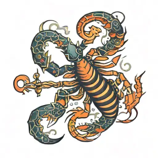 Scorpio Zodiac Symbol With A Q