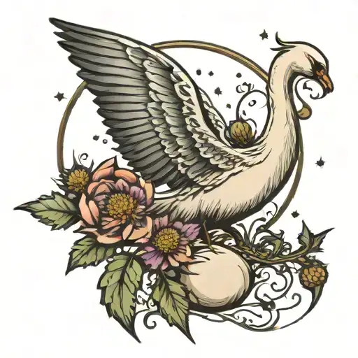 Moon Swan Stars And Thistle