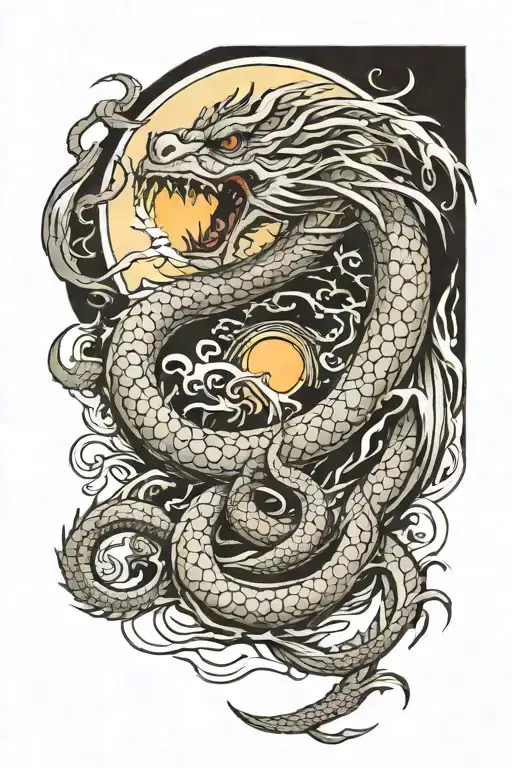 Haku Spirited Away Dragon With Sun Shining