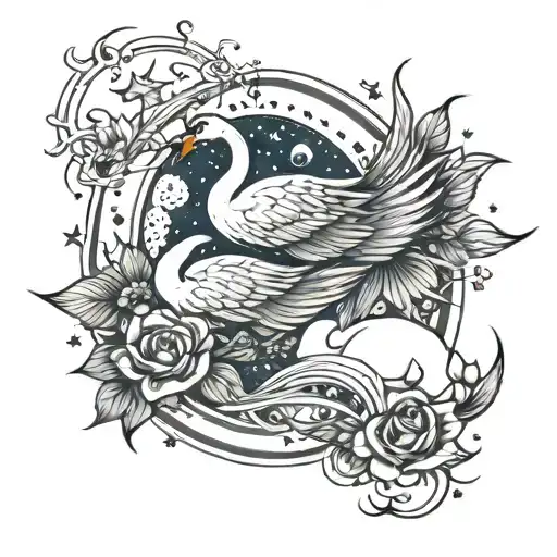 Moon Swan Stars And Thustle