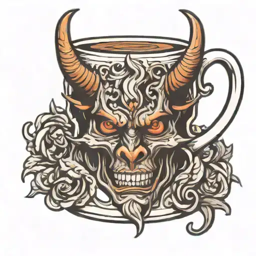 Coffee Mug With Devil Horns