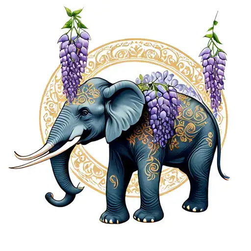 Wisteria Round Elephant