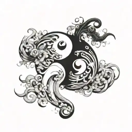 Ying Yang Symbol Formed