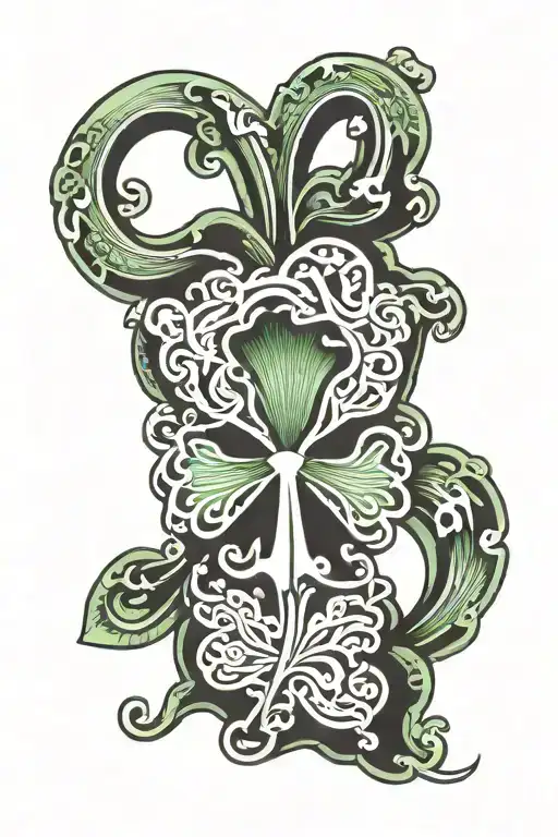 Shamrock With Letter B In The Shape
