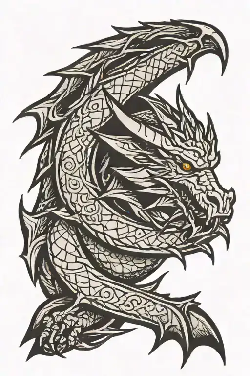 Skyrim Dragon Logo