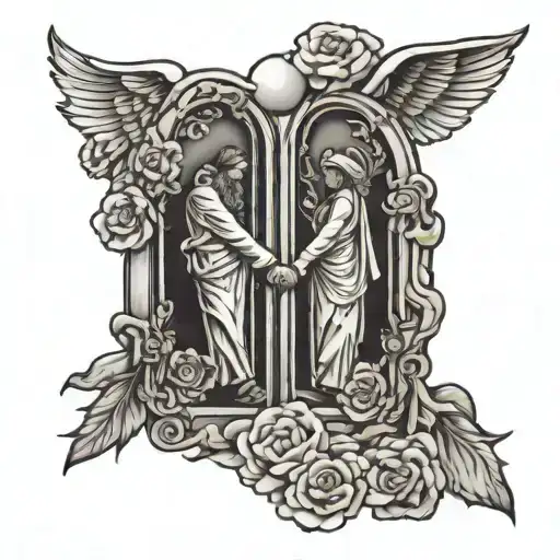 Doors To Heaven Holding Hands