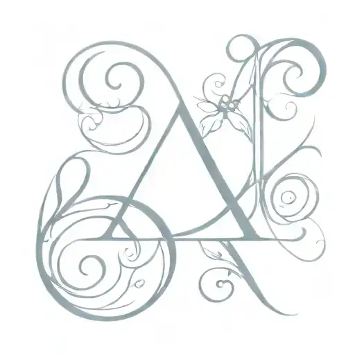 Triskel Initial A And C And K Letter