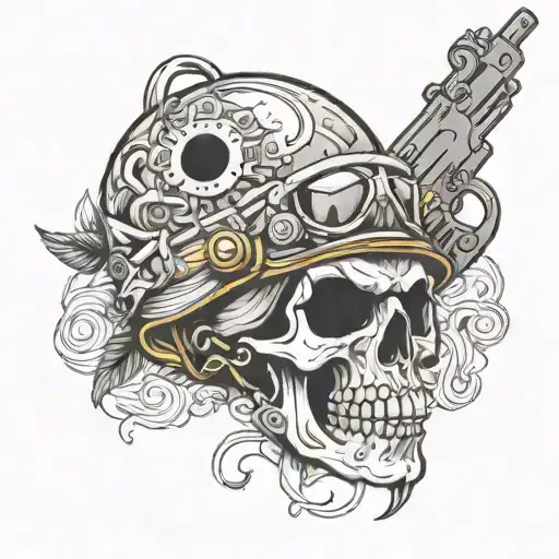 Skull Guns Military Helmet
