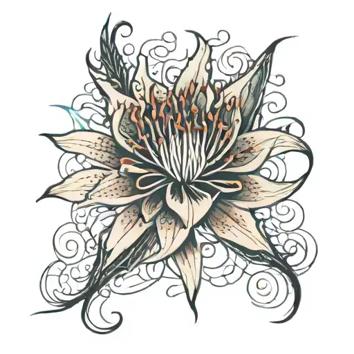 Red Spider Lily Flower