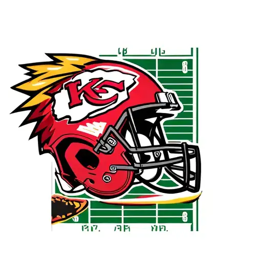 Chiefs Helment And Football Field