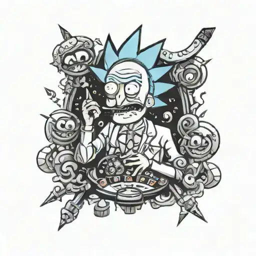 Casino Rullete Number Wining Number 32 Rick From Rick And Morty Playing It Black And White