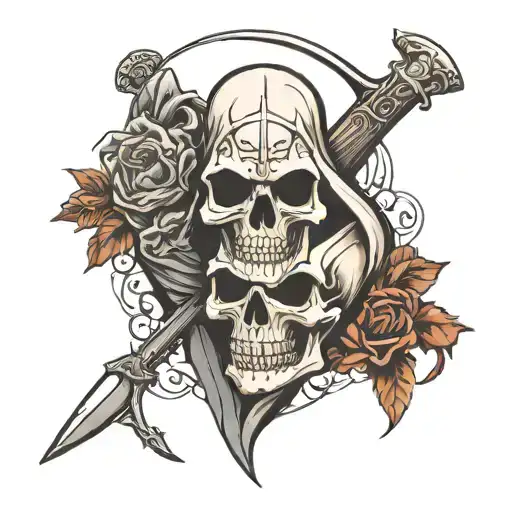 Skull And Grim Reaper
