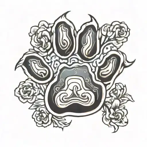 Dog Paw With 12 Inside