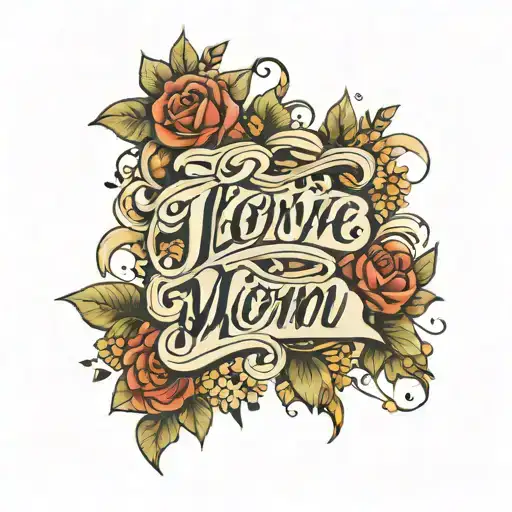 Name I Love You Mom Jasmina With A Script Font