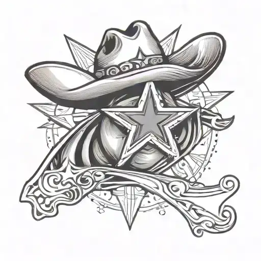 Dallas Cowboy Star And Cowboy Hat