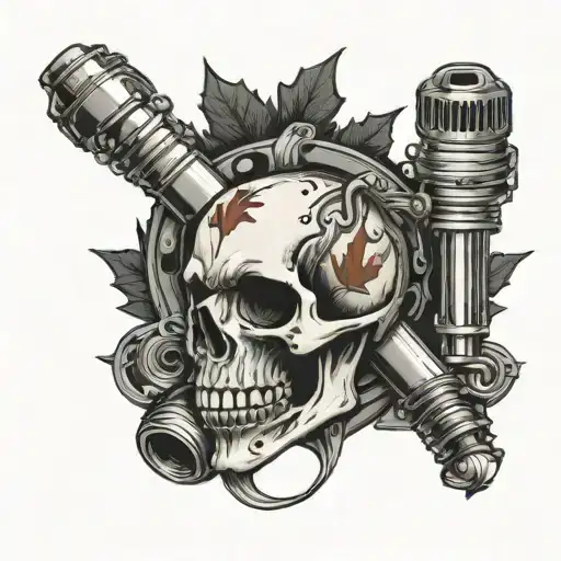 Canada Skull Piston Rods Spark Plugs