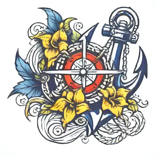 Compas And Anchor Connected