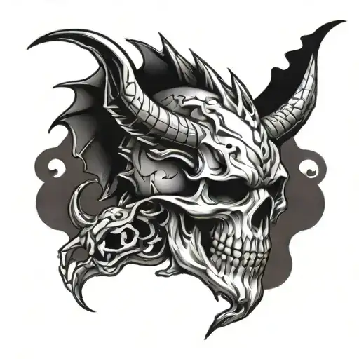 Dragon And Skull