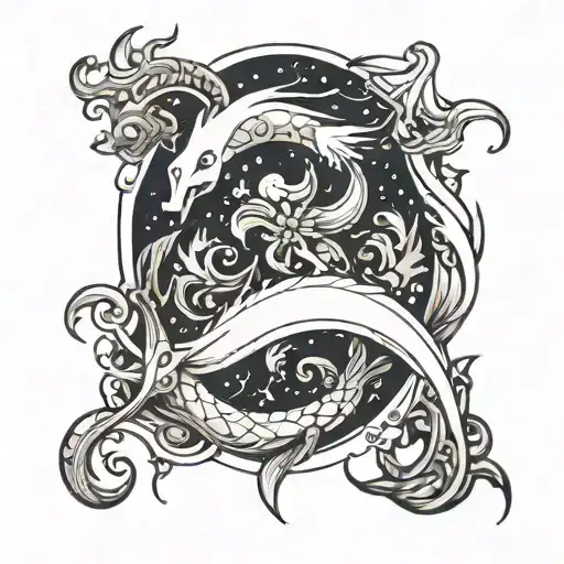 Minimalistic Small Line Art Tattoo Aqarius Sign