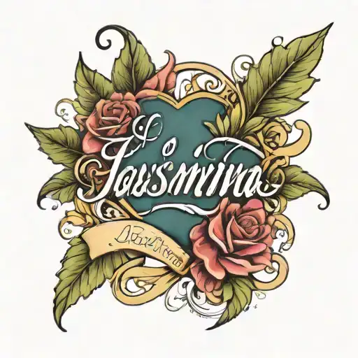 Name Jasmina With A Script Font Representing Your Love