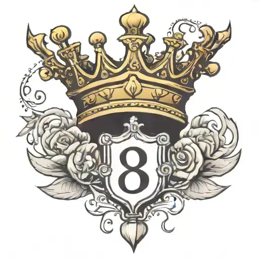 Number With A Crown Hanging