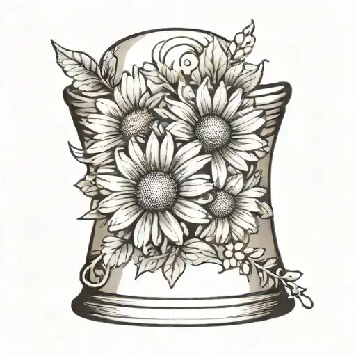 Daisy Flower In Thimble