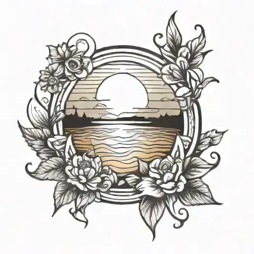 Line Drawn Sunrise Integrated