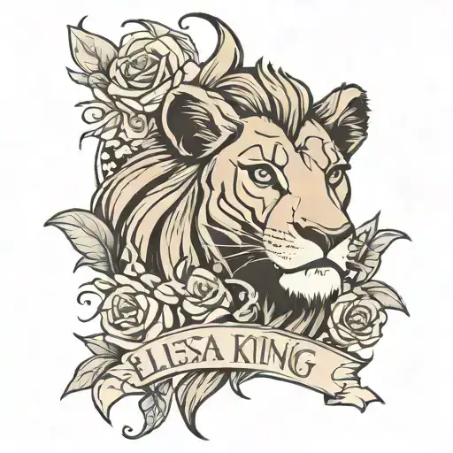 Scar From Lion King With The Names Elisea And Connor