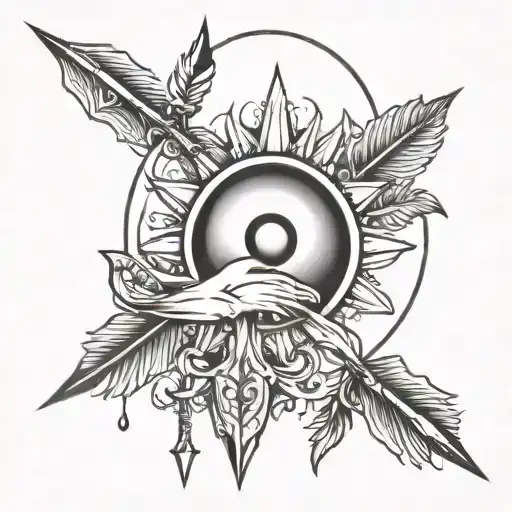 Sun And Arrow Design