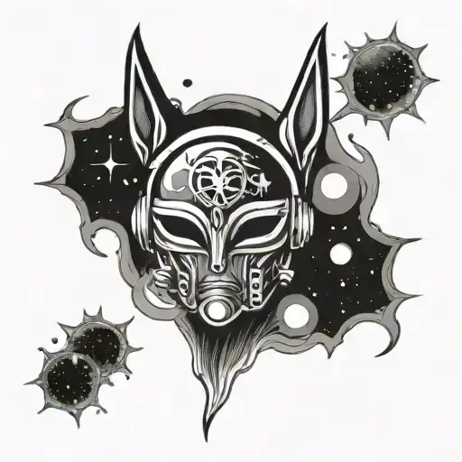 Space Mask With Earth Inside