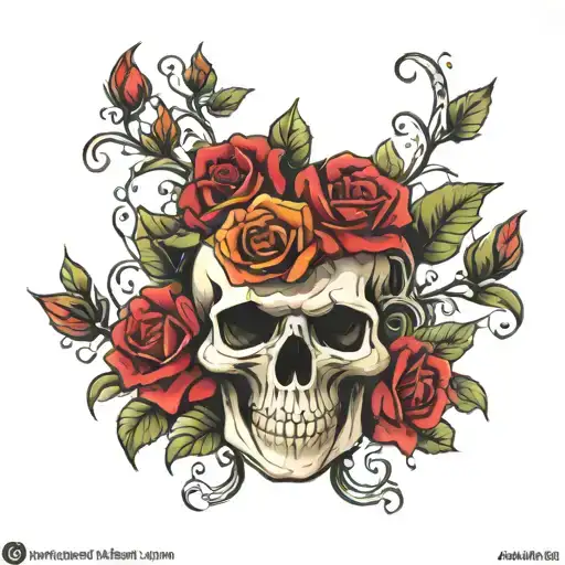 Skull And Roses