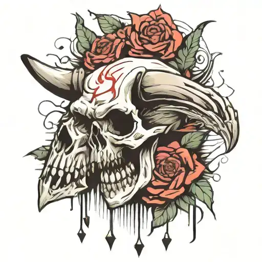 Cyber Security Theme With Animal Skull