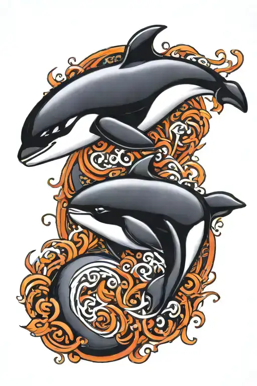 Orca Yin Yang Symbol