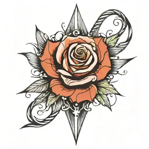 Rose And Rail Road Spike