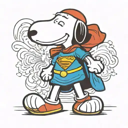 Snoopy With Superman Shirt