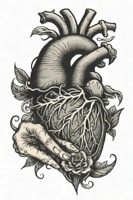 Woman Hands Ripping Off Male Heart