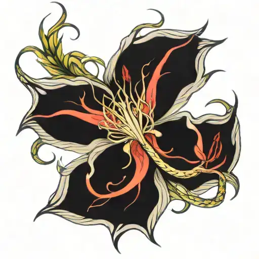 Spider Lily With Snake Arm Sleeve