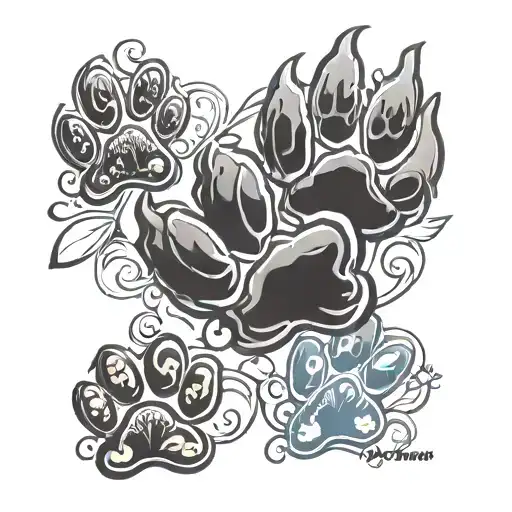 Paw Prints For Dog That Passed Away