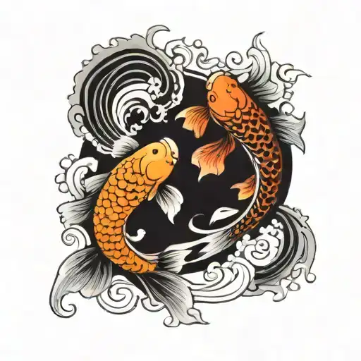 Yin And Yang Koi Fish