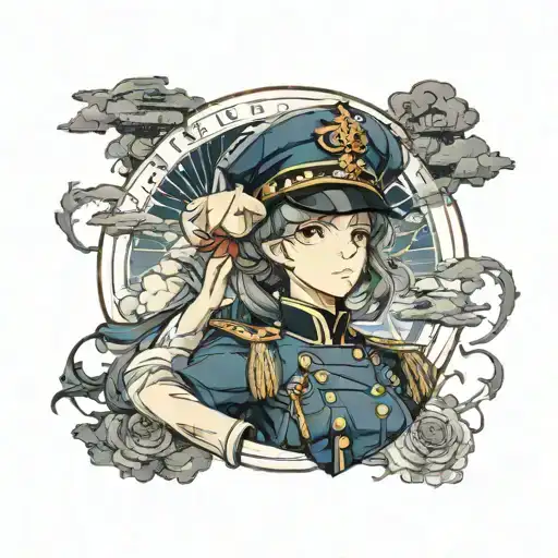 Anime Girl In Historic Military Uniform