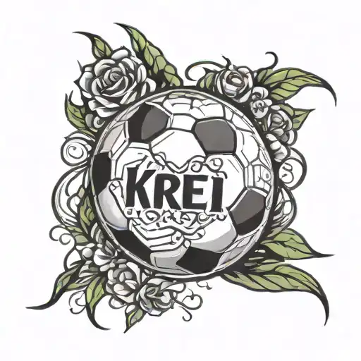 A Soccer Ball With The Name Krej